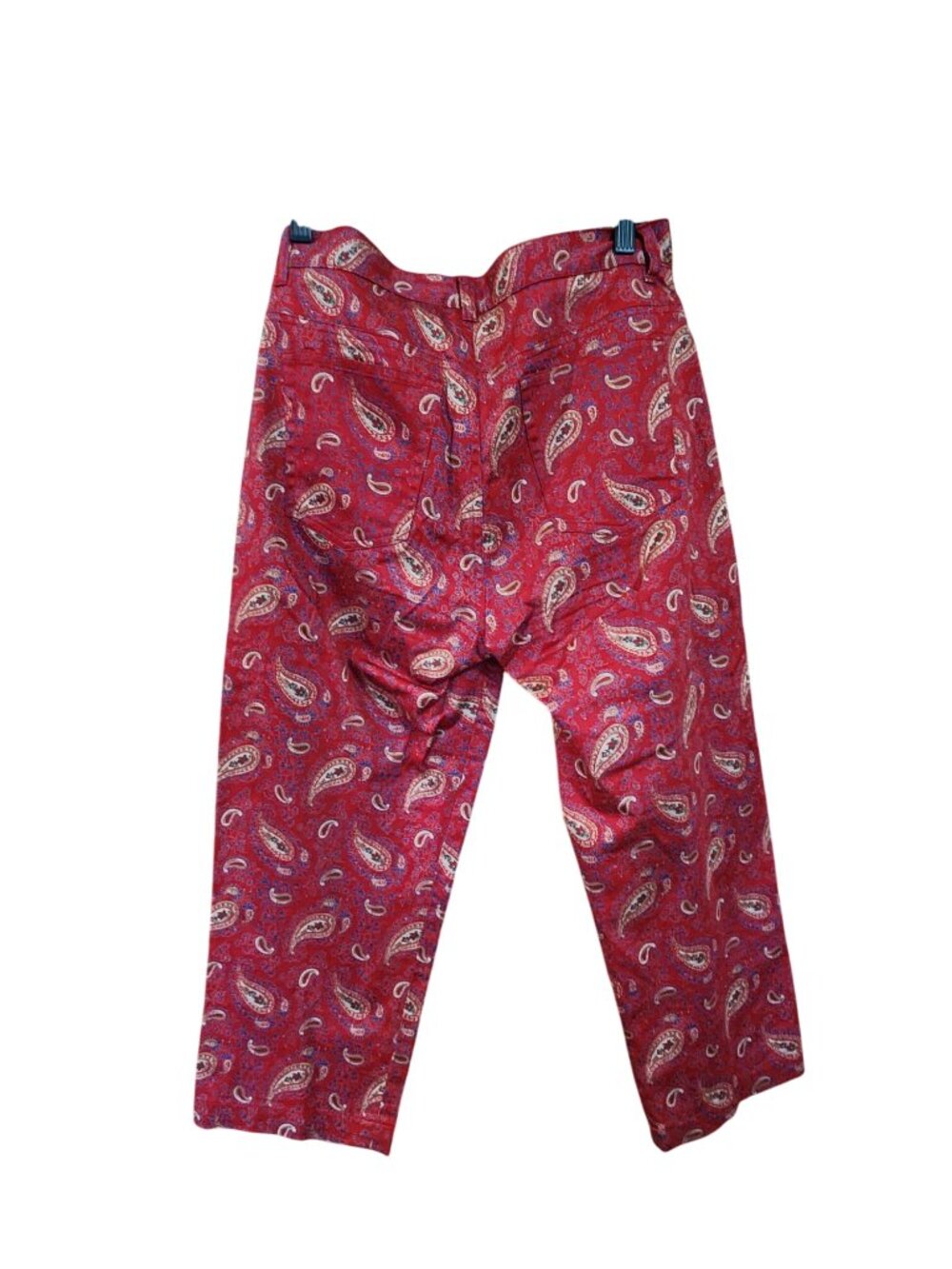 Lauren Jeans Co. Ralph Lauren Red Paisley Print Cotton Womens Pants Size 4